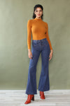 Leggns 1970s Denim Flares S/M