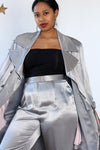 Lori Liquid Silver Pantsuit L