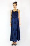 Inky Indian Maxi Dress S/M