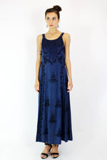 Inky Indian Maxi Dress S/M