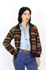 70s Into the Woods Cardigan M