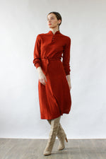Rust Bouclé Sweaterdress M