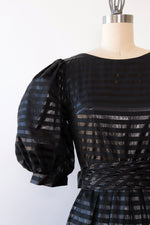 Wet Look Stripe Peasant Gown XS/S