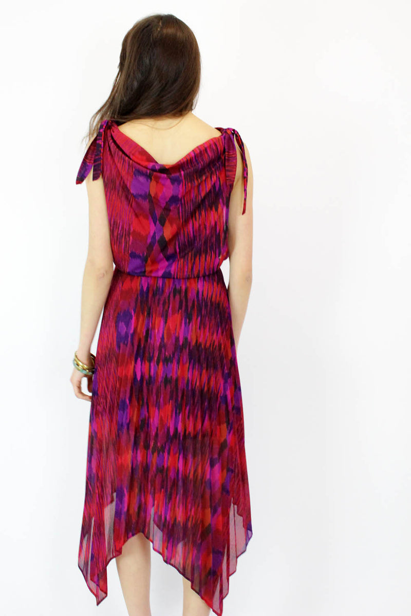 70s Jeweled Space Dye Dress S/M