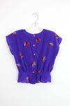 Abstract violet blouse S