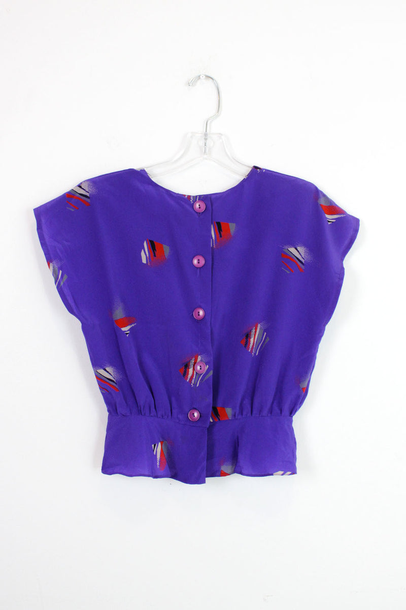 Abstract violet blouse S