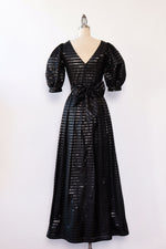 Wet Look Stripe Peasant Gown XS/S