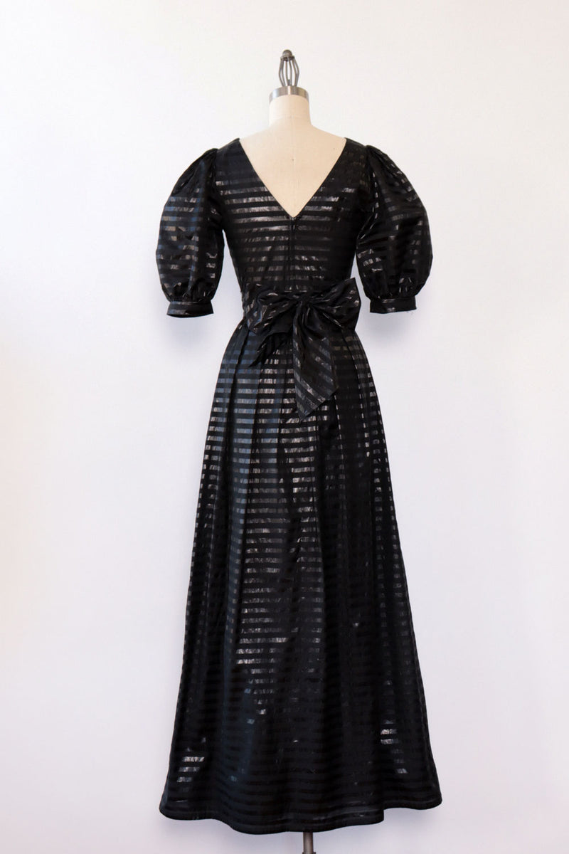 Wet Look Stripe Peasant Gown XS/S