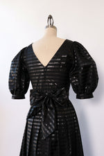Wet Look Stripe Peasant Gown XS/S