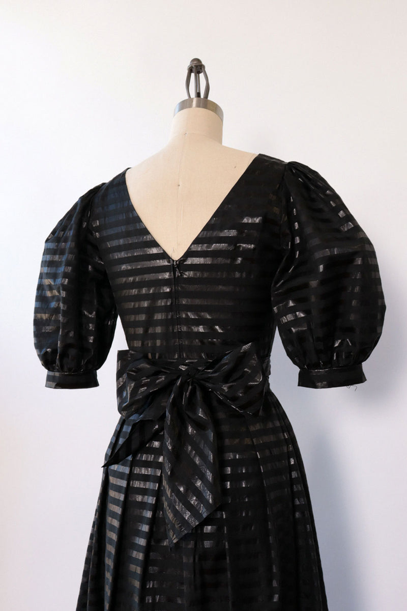 Wet Look Stripe Peasant Gown XS/S