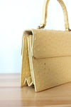 Ecru Ostrich Handbag