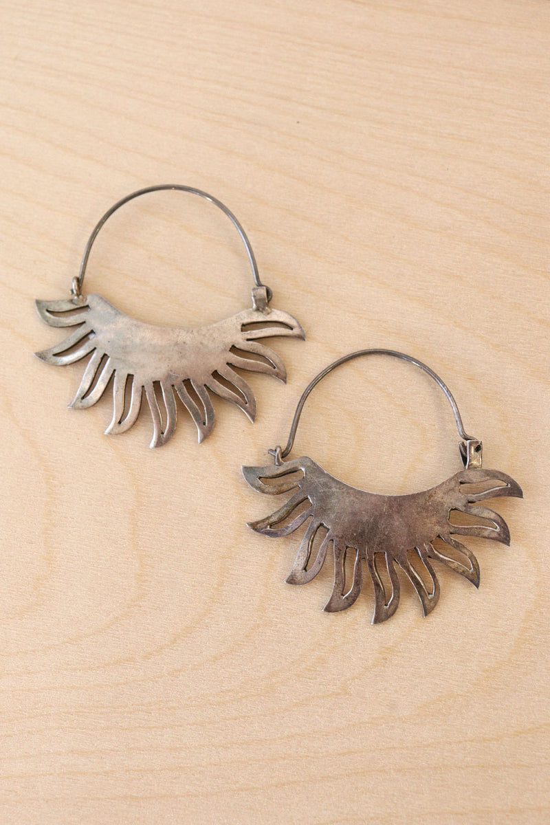 Taxco Sterling Sun Hoops