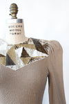 Embellished Puff Shoulder Sweaterdress XS-M