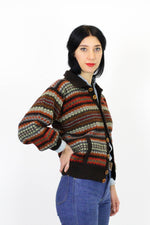70s Into the Woods Cardigan M