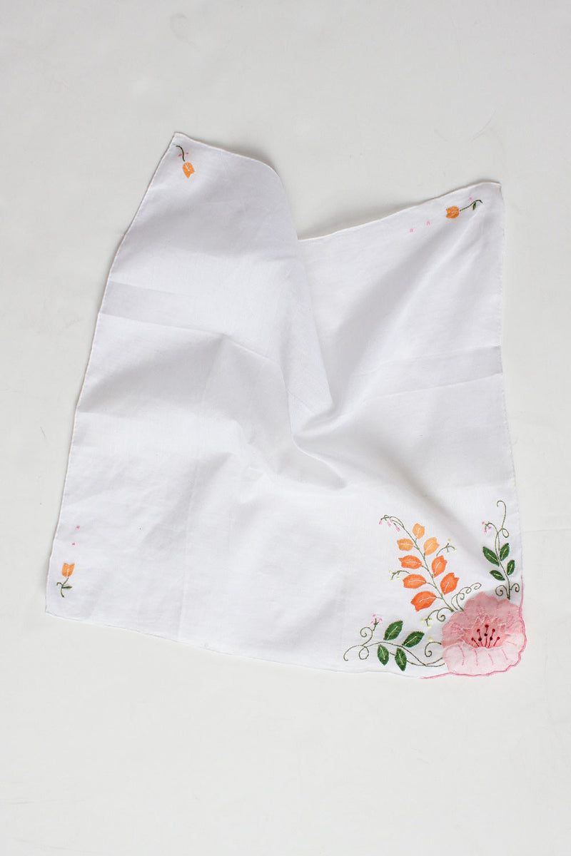 Peony Embroidered Neck Scarf