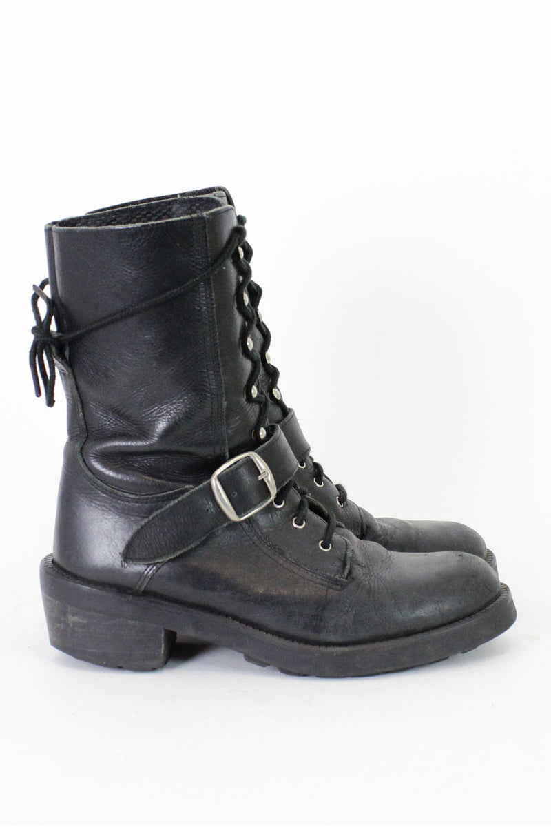 Buckled Combat Boots 7