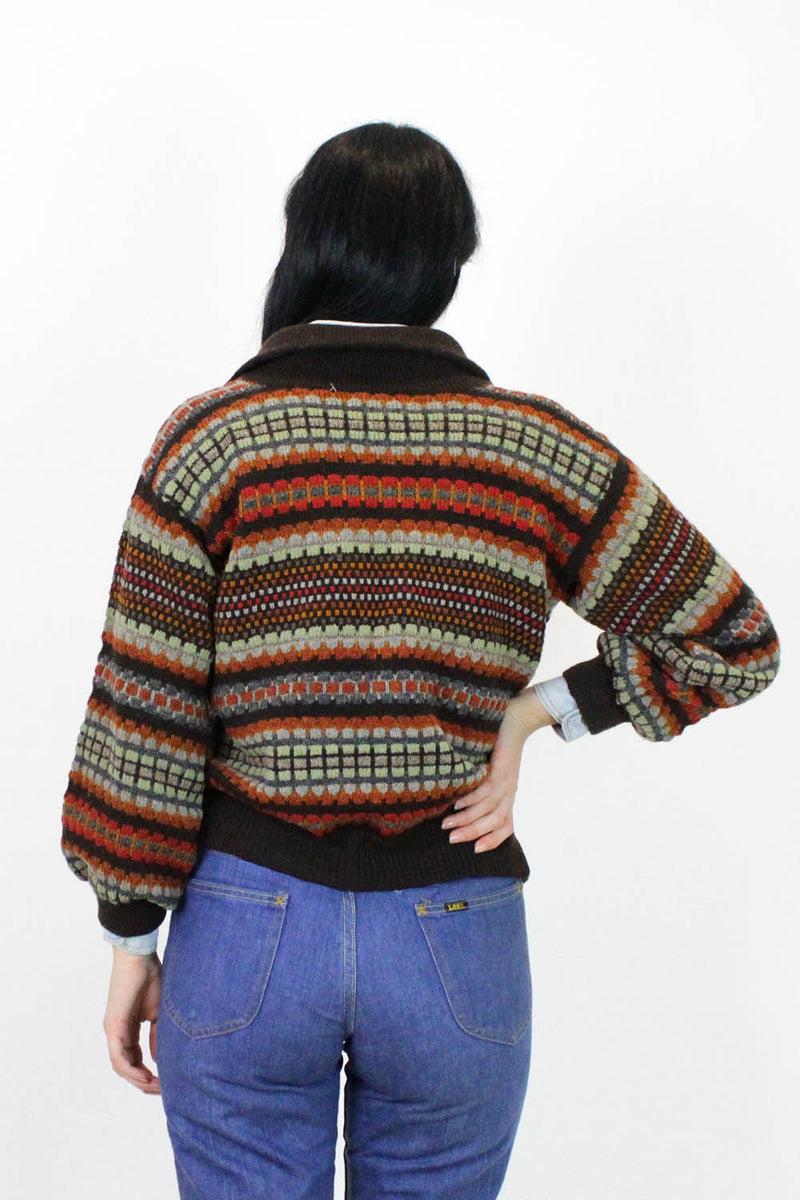 70s Into the Woods Cardigan M