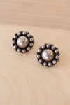 Sterling Flower Screwback Earrings