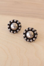 Sterling Flower Screwback Earrings