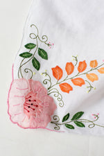 Peony Embroidered Neck Scarf