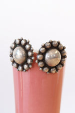 Sterling Flower Screwback Earrings