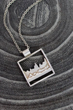 sterling silver mountain pendant