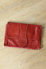 Rust Leather Clutch