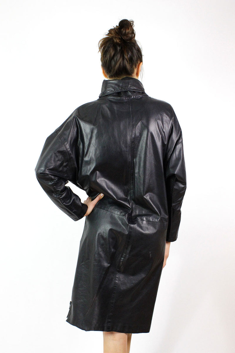 North Beach Leather Zip Dress S/M