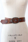 Studded Rhinsetone Leather Belt
