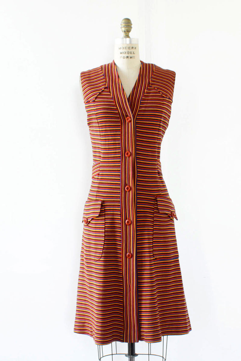 Striped Knit Duster S