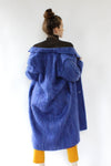 Blue Bromley Fuzzy Wool Coat M
