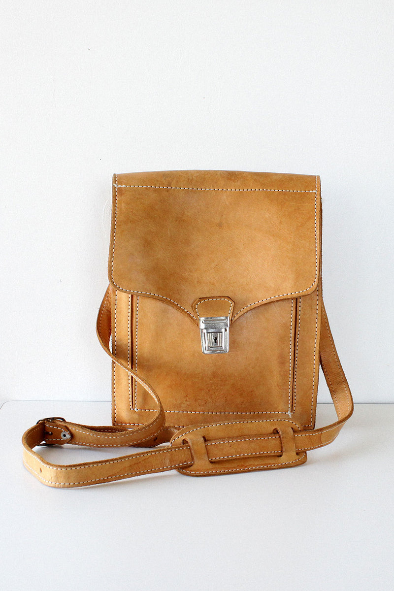 Honey Tan Leather Satchel