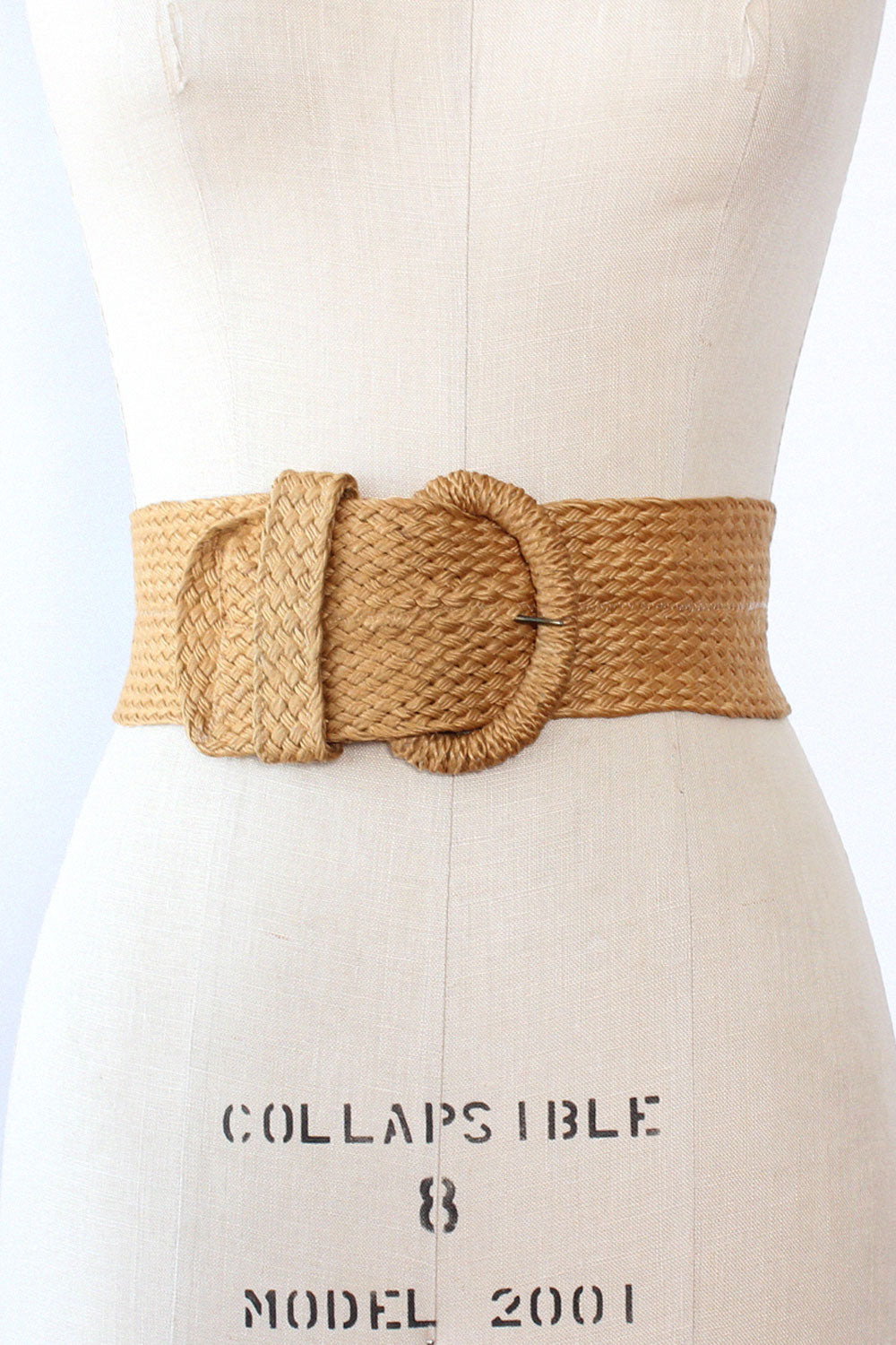 Wide Sisal Cinch Belt