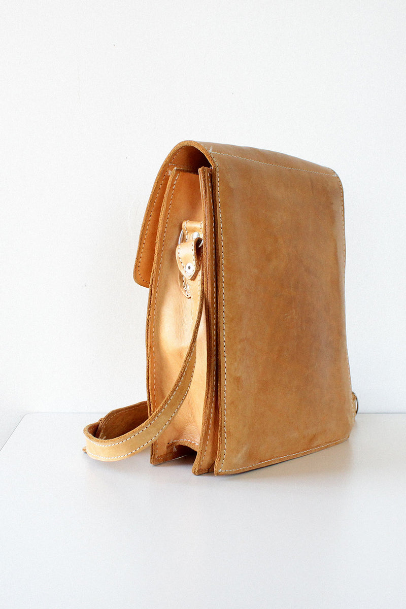 Honey Tan Leather Satchel