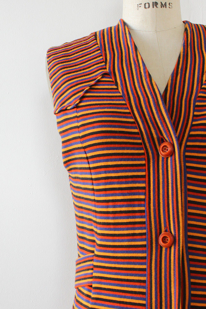 Striped Knit Duster S