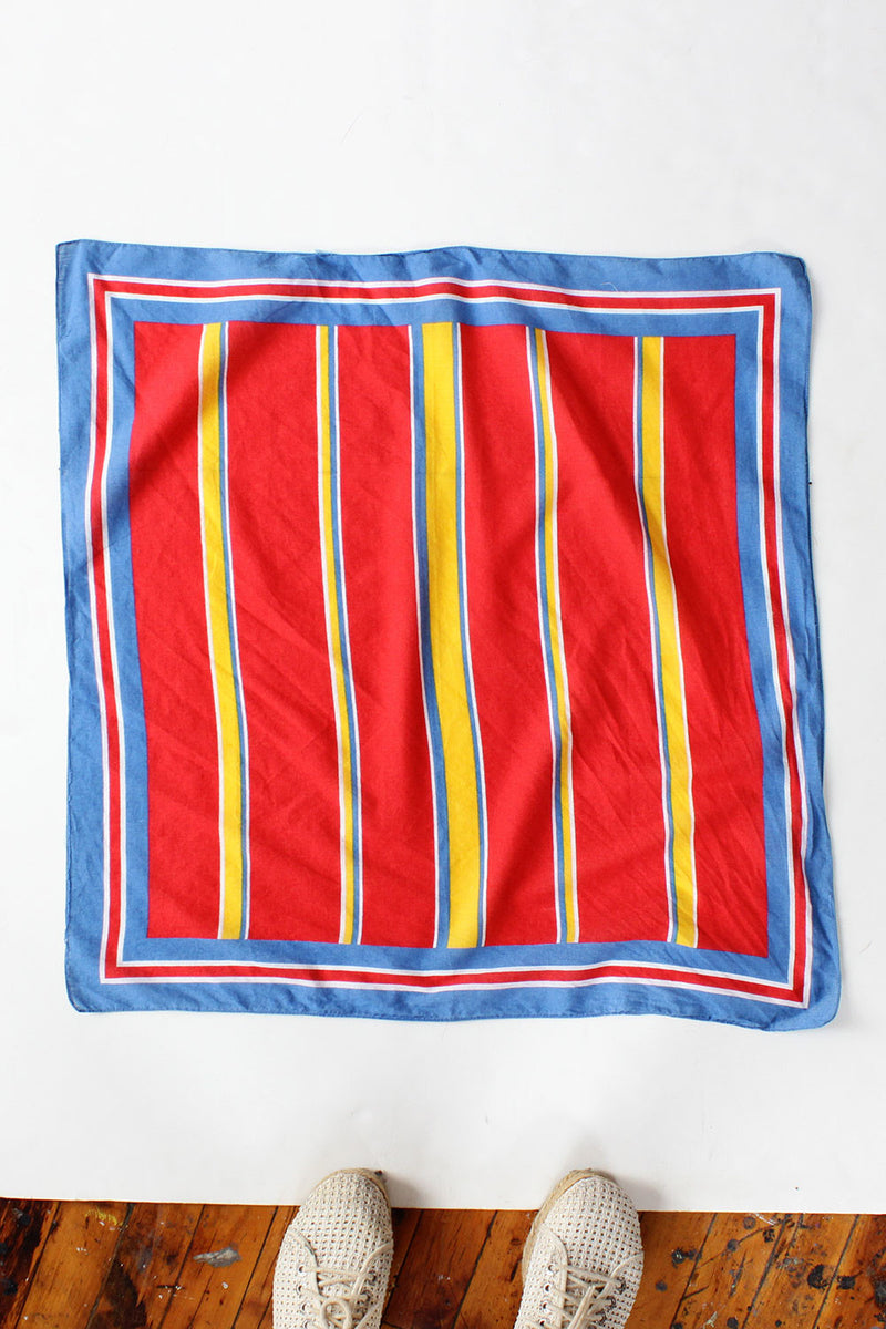 Primary Stripe Cotton Scarf