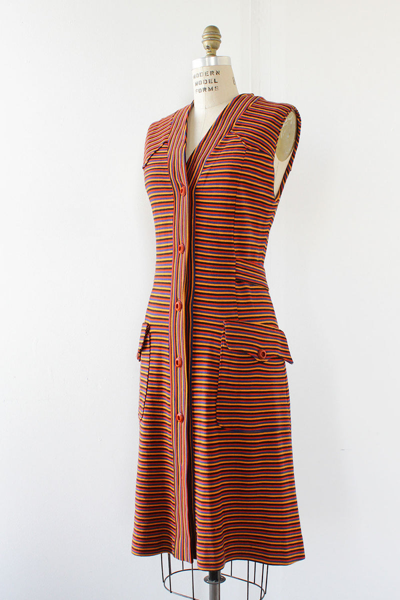 Striped Knit Duster S