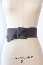 Pewter Suede Thick Belt