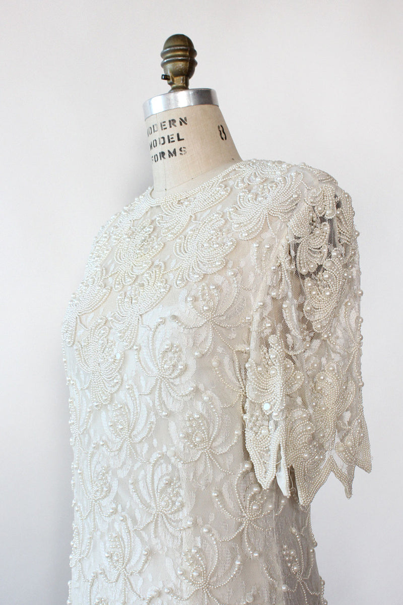 Carina Pearly Beaded Dress L