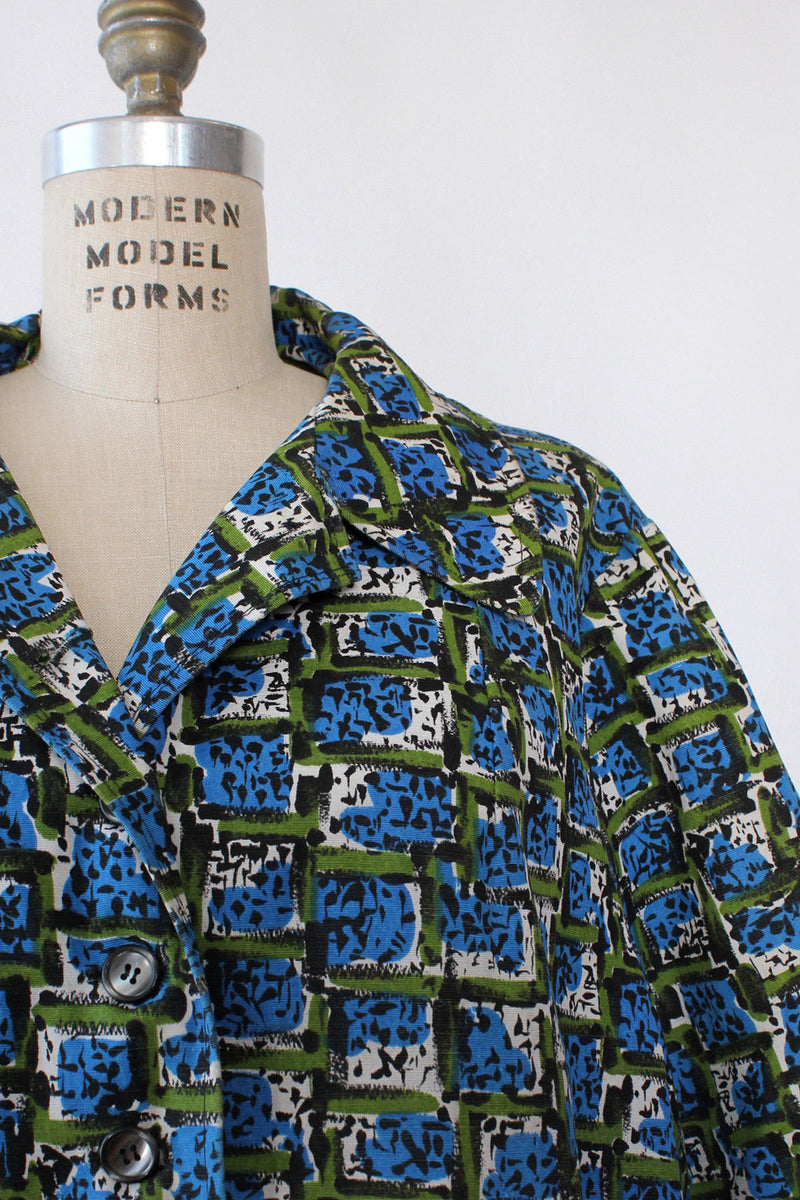 Blocky Print Swing Jacket M/L
