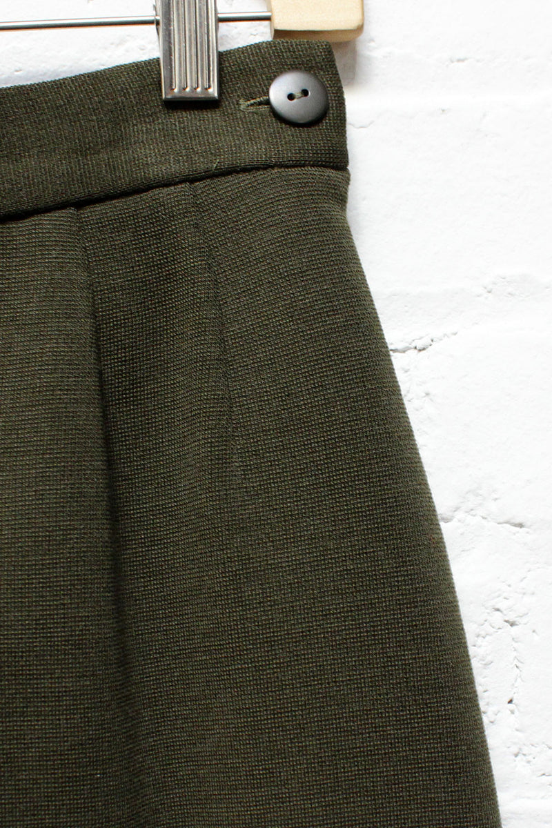 Jaeger Olive Wool Knit Skirt S