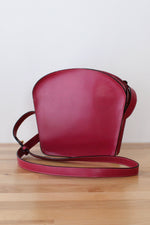 Magenta Structured Leather Bag