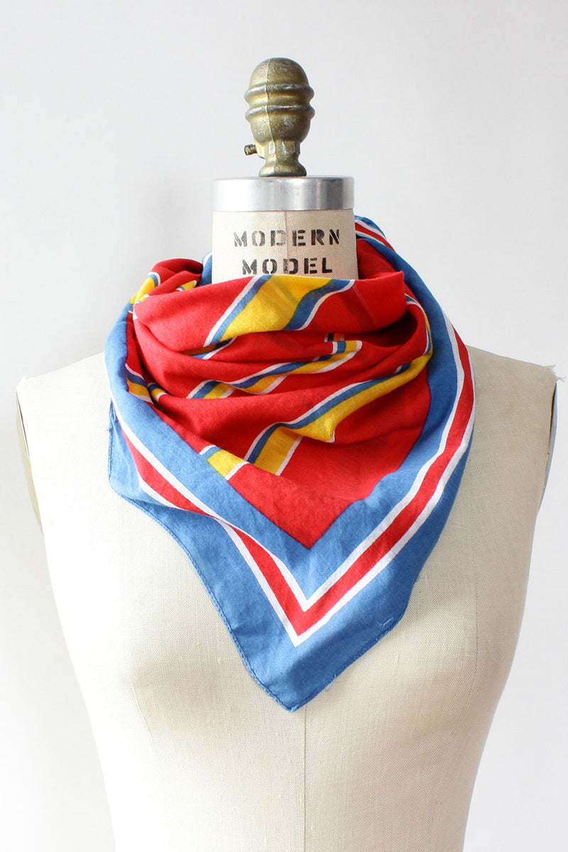Primary Stripe Cotton Scarf