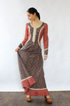 Gunne Sax Calico Maxi Dress S/M