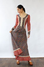 Gunne Sax Calico Maxi Dress S/M