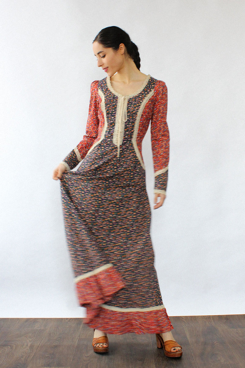Gunne Sax Calico Maxi Dress S/M