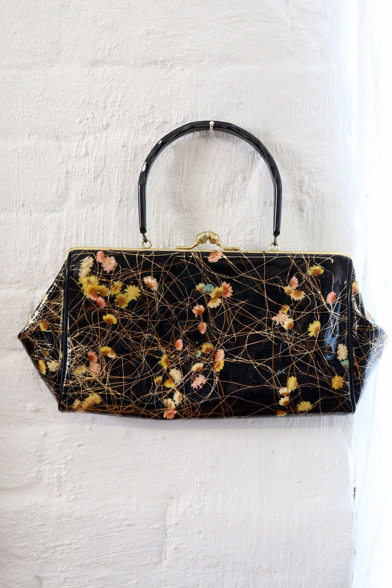 Pressed Bloom Kisslock Handbag