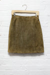 Olive Suede Skirt S/M