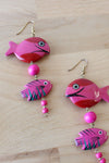 Fuchsia Fishy Fish Earrings