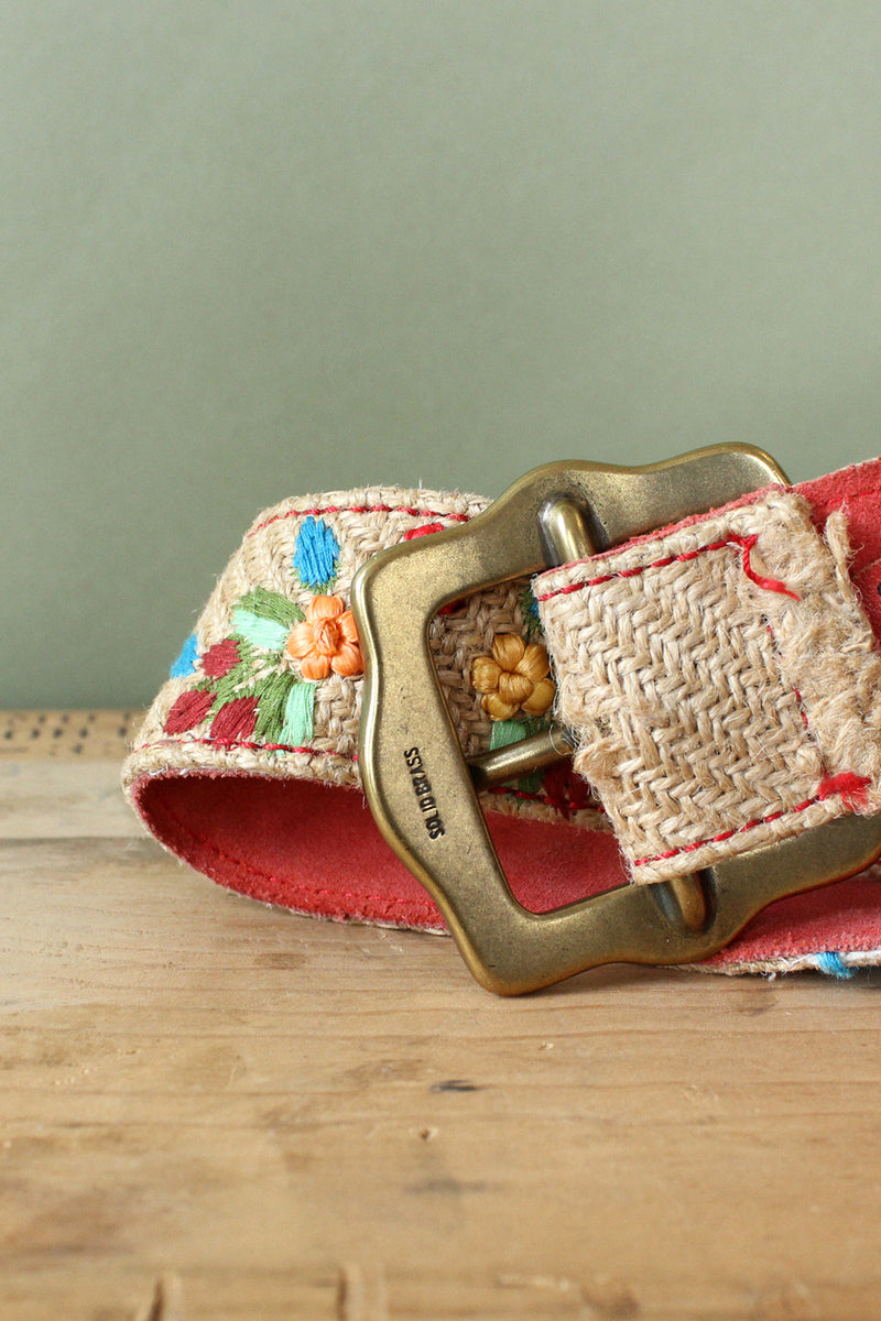 Embroidered Owl Belt